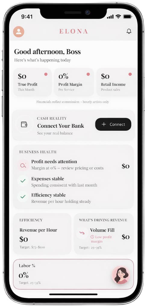 Elona Dashboard on iPhone